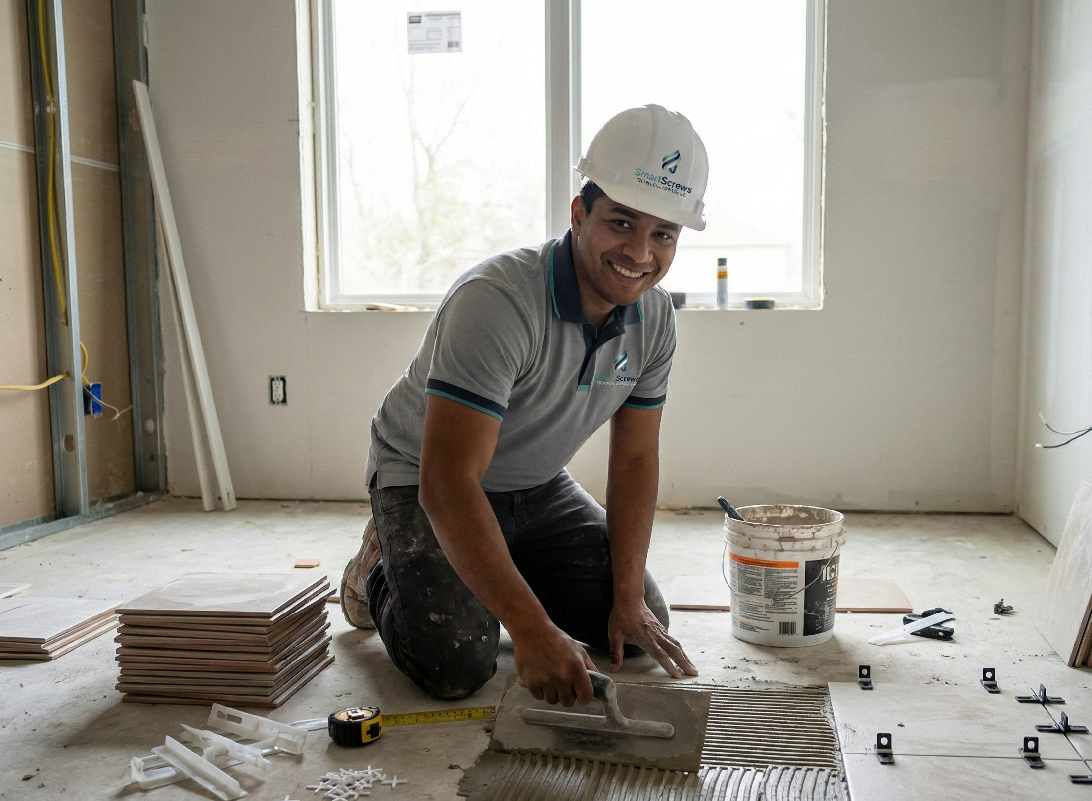 Smart Screws - Floor and Wall Tiling Works - Residential and Commercial Maintenance Services